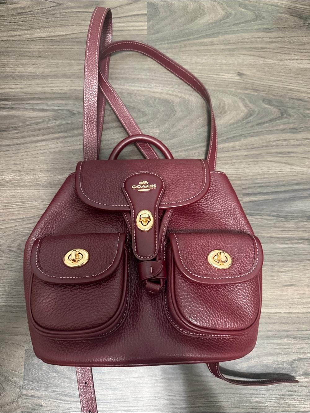 Coach Hadley Backpack in Maroon